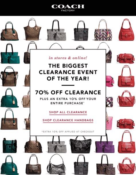 coach factory sale event